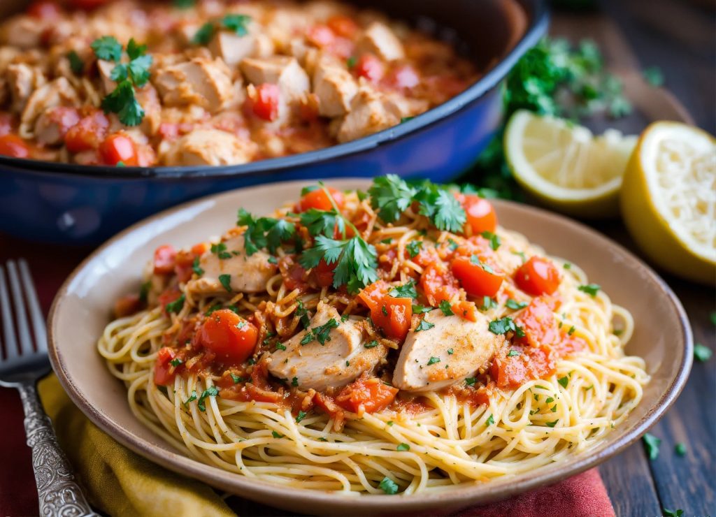 crockpot chicken spaghetti